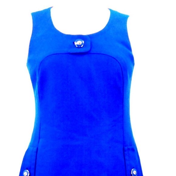 Carlisle "Blue Bell" 100% Silk Woven Shift Dress - Picture 2 of 10